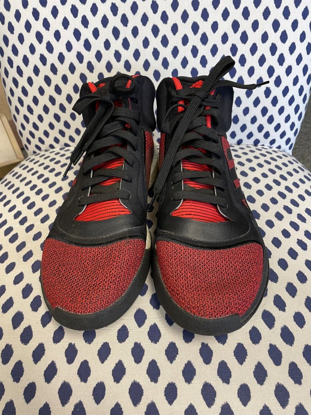 Adidas 11 Red Colorblock Shoes - Picture 2 of 9